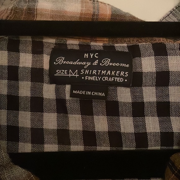 Broadway & Broome Shirtmakers plaid 3/4 sleeve shirt from Madewell Size M - Picture 2 of 4